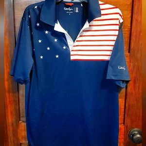 Used men's medium Walter Hagen American Flag Golf Polo.